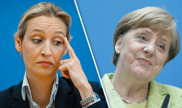 Alice Weidel and Angela Merkel 803548