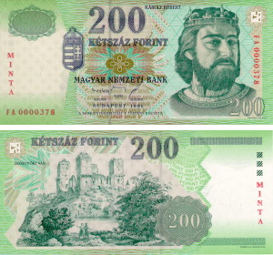 2258 a 200 forintos bankjegyek gyujtese