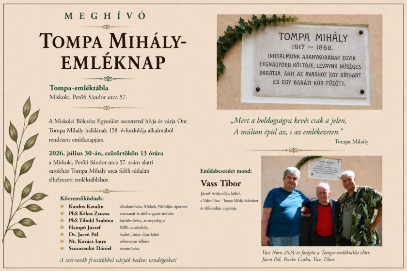meghívó tompa emléknap 2026 07 30