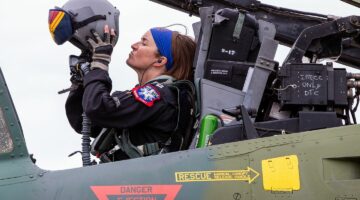 Capt. Lindsay “Mad” Johnson prepares to fly a USAF A-10 Thunderbolt II as part of the Wings Over Muskegon Air Show at the Muskegon County Airport on Saturday, July 8, 2023. (Cory Morse | MLive.com)