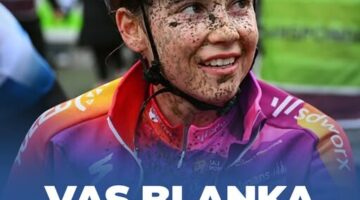 ANTWERPEN, BELGIUM - NOVEMBER 24: Blanka Vas of Hungary and Team SD Worx - Protime competes during the 18th UCI Cyclo-cross World Cup Antwerpen 2024 - Women's Elite on November 24, 2024 in Antwerpen, Belgium. (Photo by Luc Claessen/Getty Images)