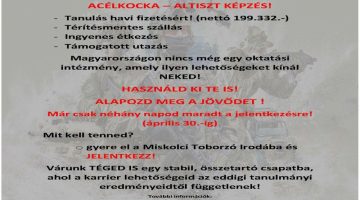 ACÉLKOCKA_ALTISZTKÉPZÉS