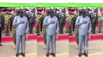 South-Sudans-president-pees-on-himself-on-live-TV-while-commissioning-a-road