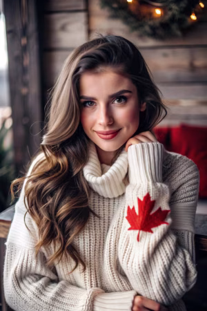 beautiful canadian girl white sweater 146105 51174
