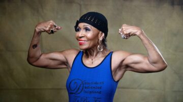 BALTIMORE, MD  APRIL 16: 
Fitness phenomenon Mrs. Ernestine Shepherd, 82, photographed in her home in  Baltimore, Maryland on April 16, 2019. 
(Photo by Marvin Joseph/The Washington Post via Getty Images)