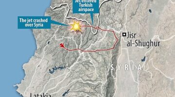 2ec4cf9000000578 0 flight this map shows the route of the russian jet shown in red a 10 1448466754535