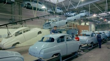 1963 saab factory in sweden