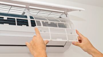 Changing the Filter in the Air Conditioning The Concept of Safe and Healthy Housing