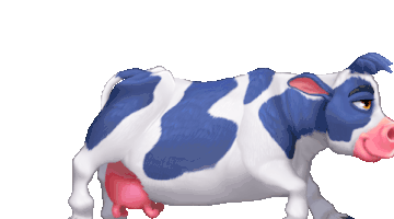 running-cow