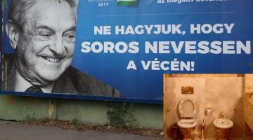 soros nevet a vécén